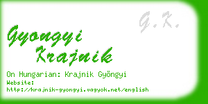 gyongyi krajnik business card