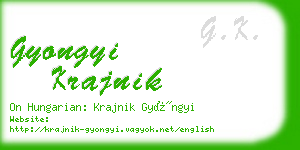gyongyi krajnik business card
